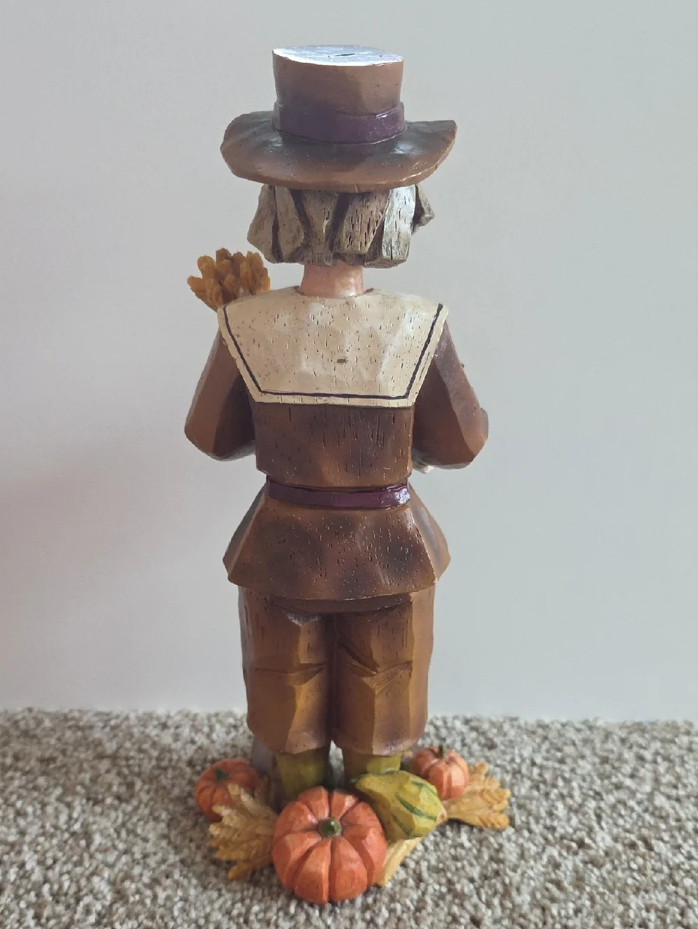 Vintage Set of 2 Pacific Rim Cubist THANKSGIVING Pilgrim Man Woman 11”